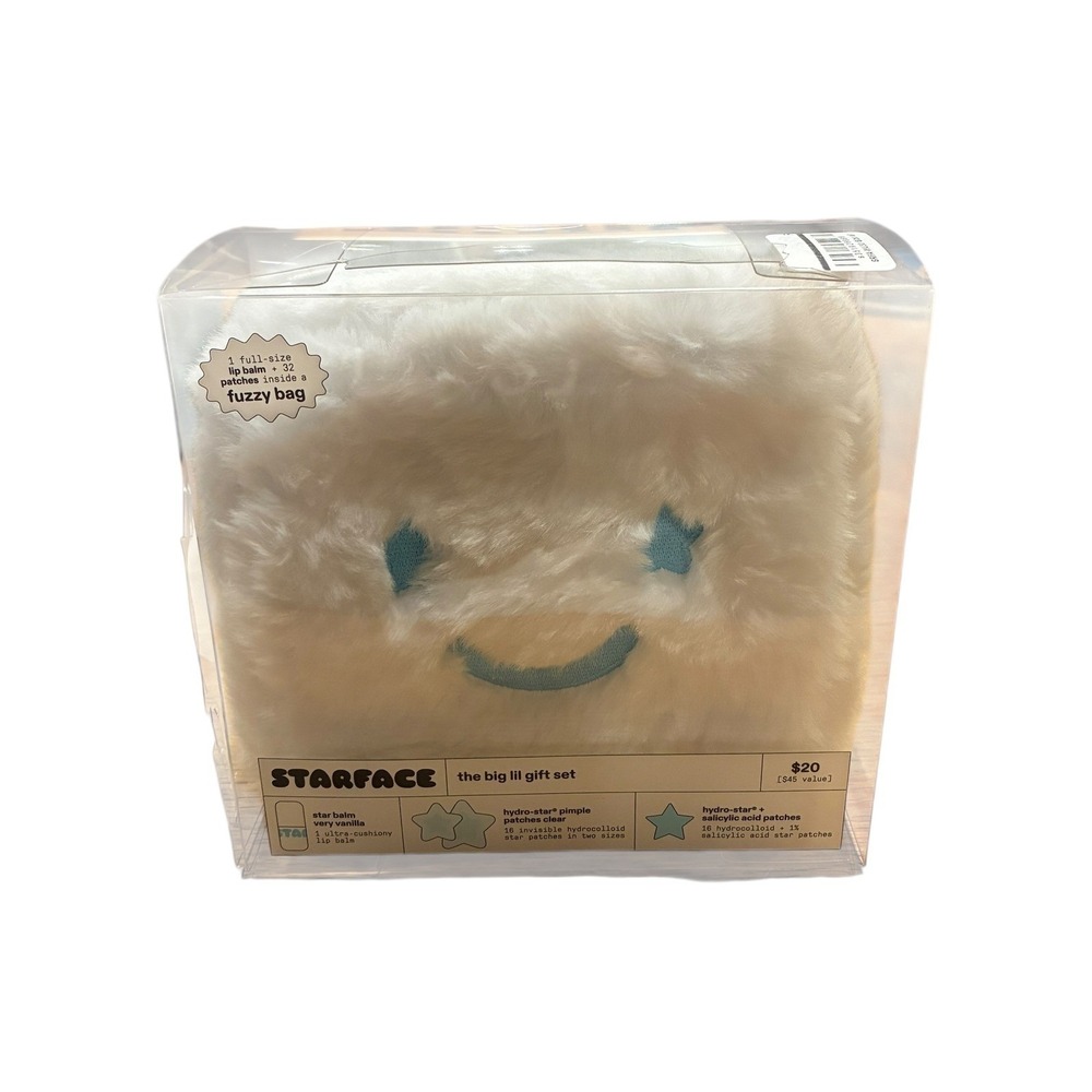 Starface Big Lil Gift Set Star Balm Vanilla,Hydro-Star Pimple Patches,Fuzzy Bag